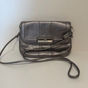 Coach silver metallic WOC